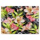 image 1 of Bright Plants On Geometric Glass Chopping Board | Multi