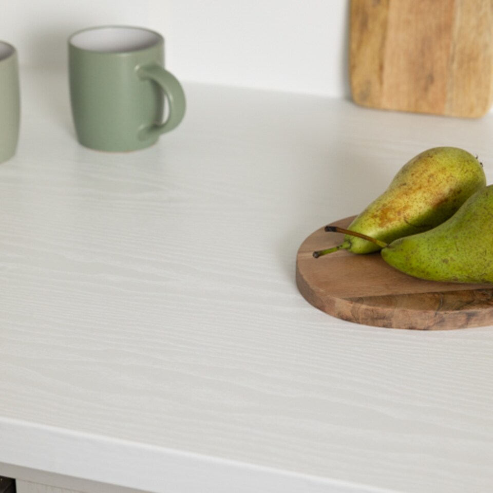 image 1 of Sticky Back Plastic Whitewood Matt Wood Effect Kitchen Self-adhesive Vinyl Wrap for Cupboards, Doors and Worktops 90cm x 1m - d-c-fix