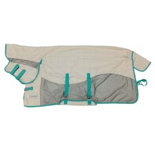 Tempest Mesh Summer Horse Fly Rug | White | White/Grey/Aqua Blue | 75in | 1