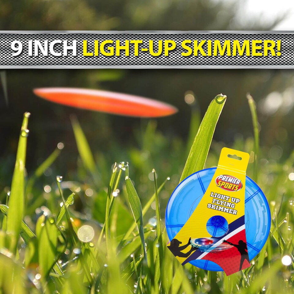 image 1 of VFM e-Store Light Up Flying Skimmer Frisbee - 22 cm, Batteries Included