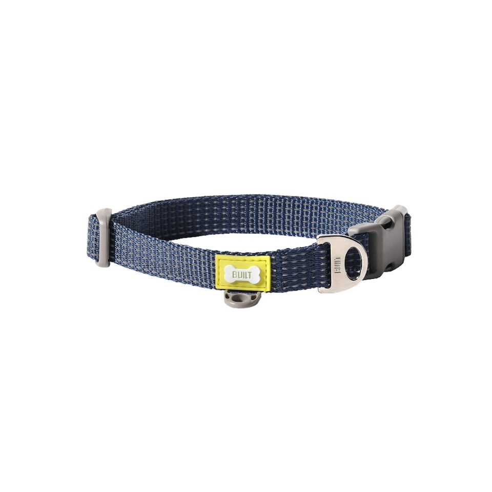 image 1 of 3pc Blue Dog Walking Set with Walk Bag, Medium Reflective Collar & Medium Double-Handled Reflective Lead