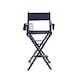image 7 of Professional Black Wooden Folding Director Makeup Chair with 2 Storage Pouches | Black