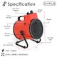 image 7 of 3kW Tilting Electric Industrial Workshop Garage Space Fan Heater