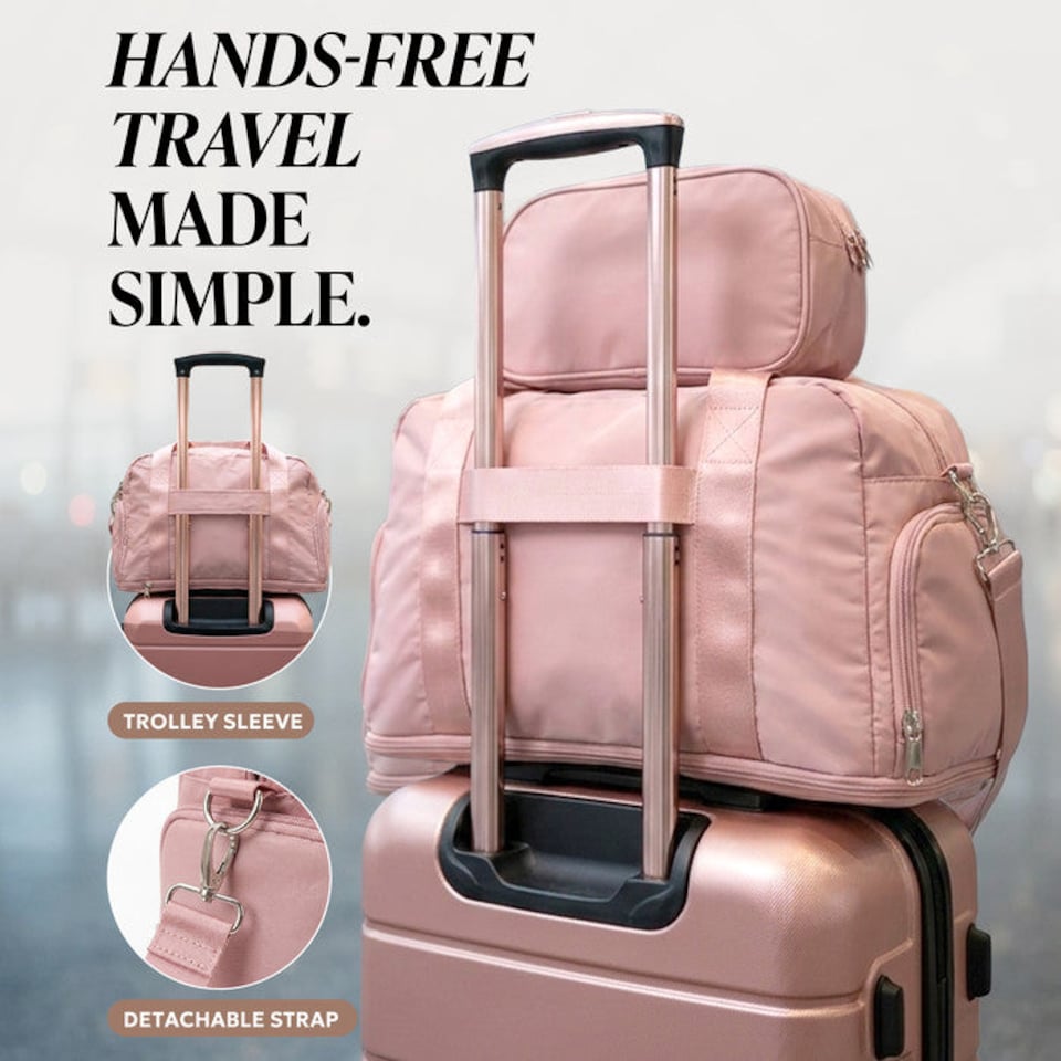 image 1 of Lugg Duffle and Toiletry Bag Set Waterproof Expandable Cabin Size 2 Piece