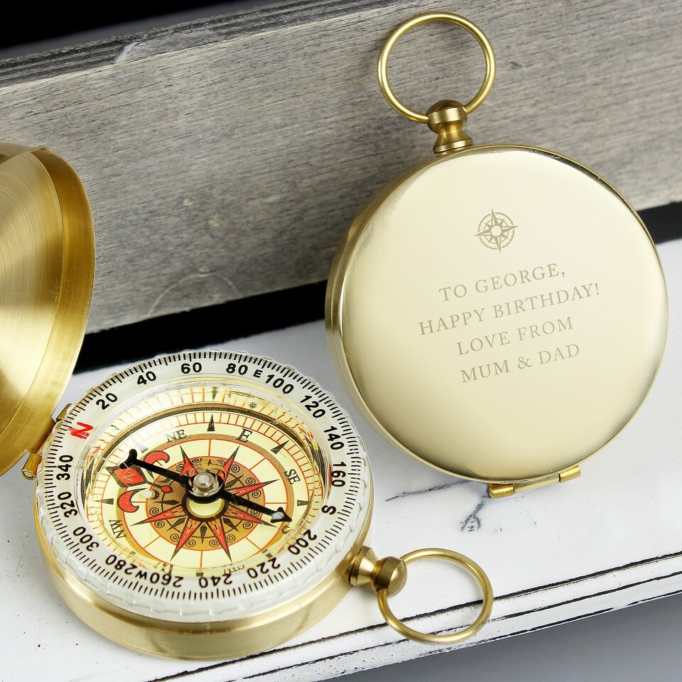 image 1 of Personalised Free Text Keepsake Compass