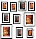 image 1 of 10 Pc Modern Photo Frame Set Wall Mountable and Freestanding Gallery | Black | Black | Not provided