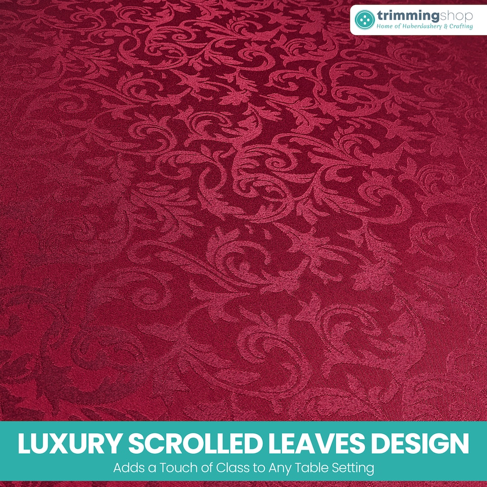 image 1 of Square Damask Table Cloth, Soft Washable Table Cover - 90" x 90"