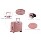 image 7 of Living and Home 4 Wheels Lockable Travel Suitcase Set of 4 - Pink 28+24+20+14 Inch Pink | Large