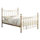 image 1 of Hampstead Traditional Style Distressed Antique Brass Effect Metal Bed Frame | Bronze | Antique Brass | King