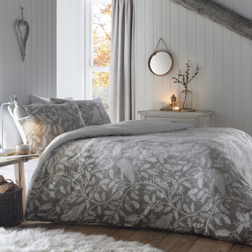 image 1 of D & D Woodland Owls Bedspread Sage