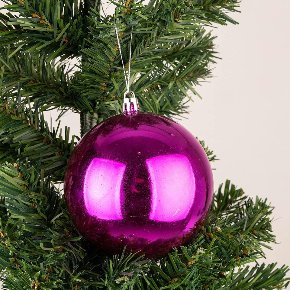 image 1 of 6 Purple Baubles - 10cm