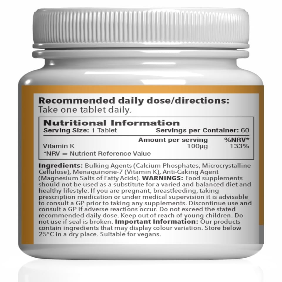 image 1 of BioGold Vitamin K2 100mcg - 60 Tablets