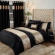 image 2 of Capri Polycotton Duvet Cover Set With Pillowcase Gold | King