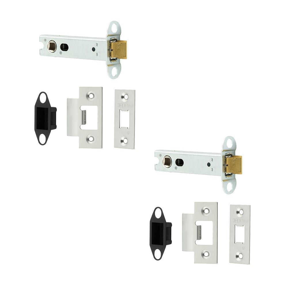 2 PACK Durable Satin Stainless Steel Tubular Latches - 45 Degree Short Travel 102mm
