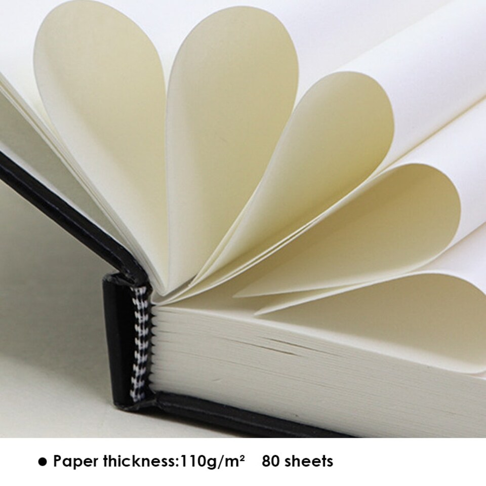 image 1 of Sketch Book 80 Sheets with Elastic Closure and Bookmark 13.9 x 20cm