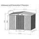 image 2 of Groundlevel 6x8 Foot Galvanised Metal Garden Storage Shed With Sliding Door