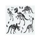 image 1 of Stylish Dinosaur Silhouettes Designer Splash Back | White