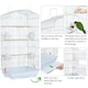 image 4 of Yaheetech 104.5 cm Tall Open Top Metal Birdcage Parrot Cage White