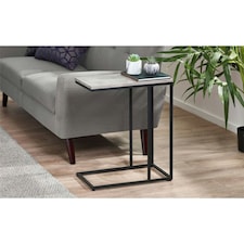 Stylish Concrete Effect Drinks Table Grey
