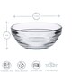 image 3 of Duralex Lys Stacking Glass Cooking / Ingredients / Food Bowl - 7.5cm | Clear | Clear