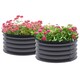 image 6 of Outsunny Set of 2 Raised Garden Bed Metal Planter Box with Safety Edging, Grey