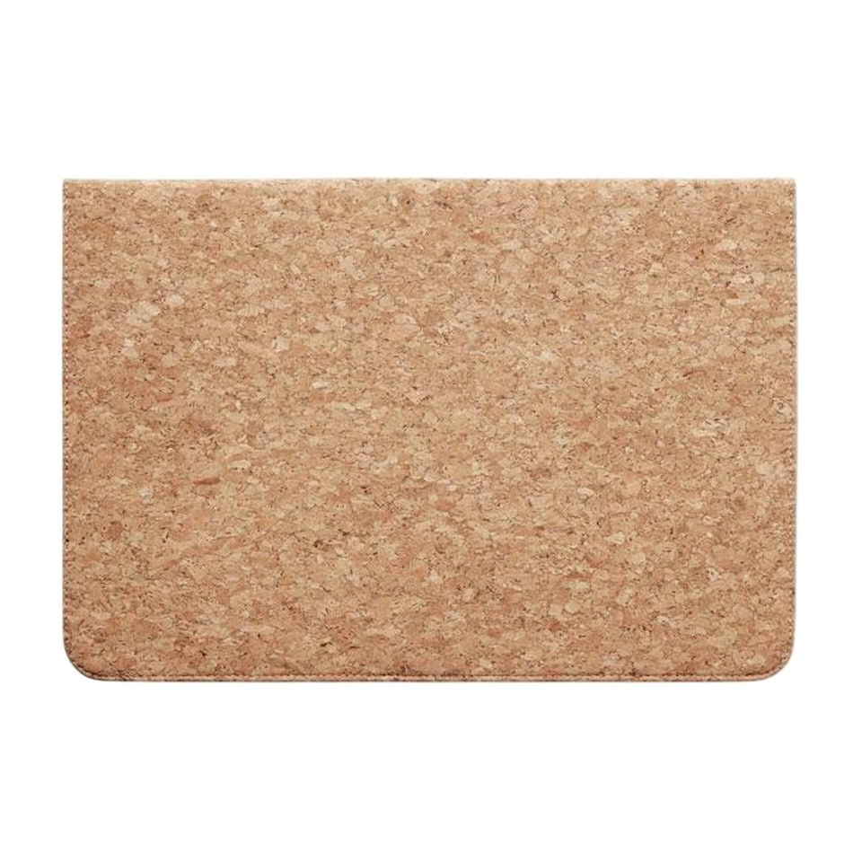 image 1 of MidOcean Grace Cork Magnetic Closure Laptop Sleeve - Beige - One Size Brown