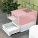 image 8 of PawHut Hooded Cat Litter Box, Pet Toilet w/ Scoop, Tray - Pink Pink