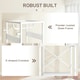 image 5 of HOMCOM Clothes Rail with Storage Shelf and Hooks, Clothes Rack, White