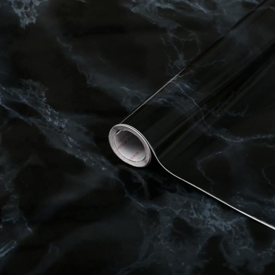 image 1 of D-C-Fix Marble Effect Self Adhesive Wallpaper | Black | Black | 1