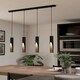 image 2 of EGLO Barbotto Modern Industrial 4 Pendant Light WBS Black