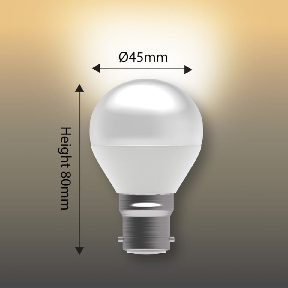 image 1 of BELL Lighting B22 Dimmable SMD Golf Ball Warm White 2700k 4.7W Bayonet Light Bulb