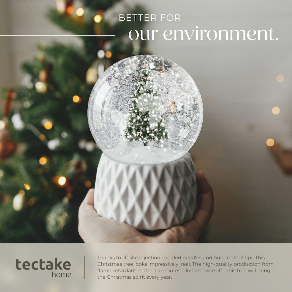 image 1 of Christmas Tree Prancer - artificial in green, injection moulded needles | Green | green | 7ft | 1