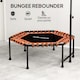 image 6 of SPORTNOW Fitness Trampoline with Adjustable Handle, LED Lights, Orange