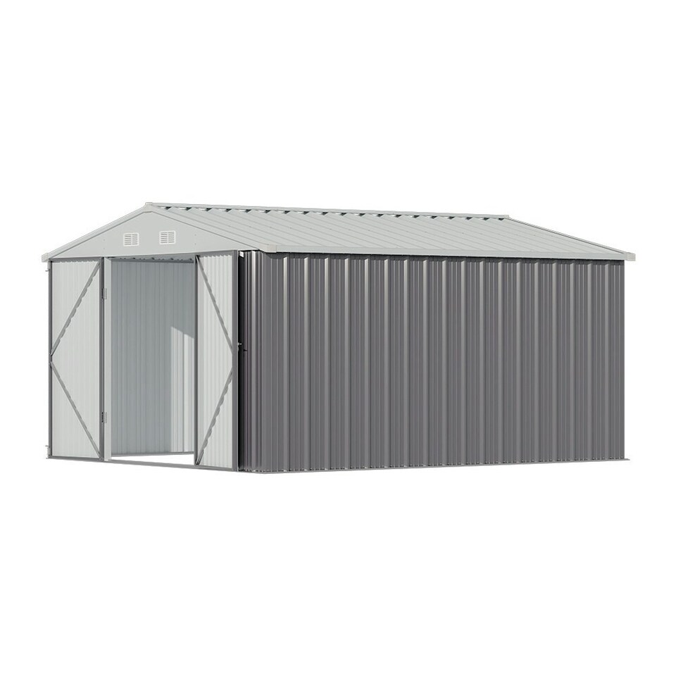 image 1 of Living and Home Metal Storage Shed with Lockable Door - 317.6 x 364 x 203.6cm