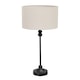 image 1 of ValueLights Maggie Black Candlestick Table Lamp White Shade | Black