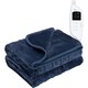 image 1 of MONHOUSE Heated Throw - Electric Blanket - Digital Controller - Timer up to 9 hours, 9 Heat Settings, Auto Shutoff - Machine Washable - Single 130X160cm - NAVY