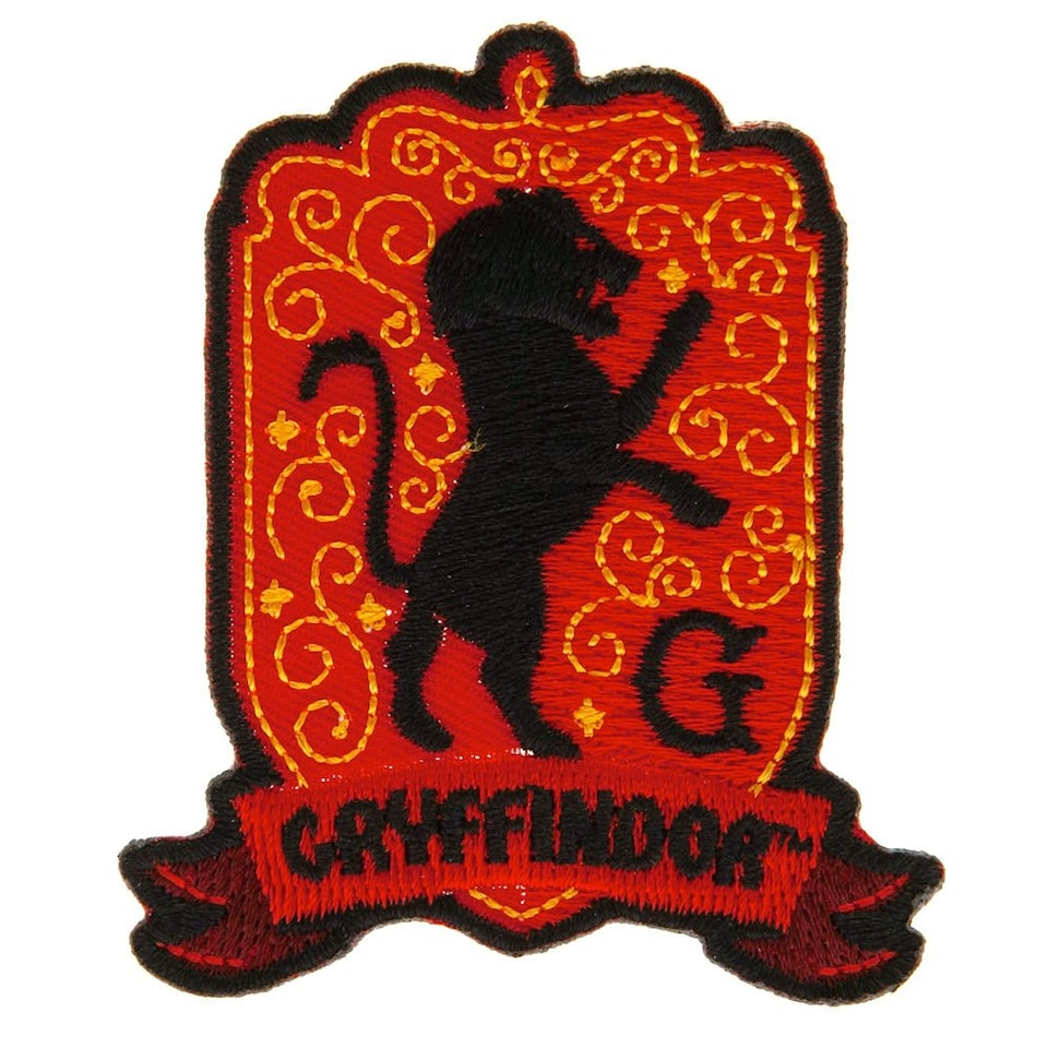 image 1 of Harry Potter Gryffindor Iron On Patch - Red/Black - One Size