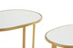 image 5 of Set of 2 Oval Side Tables, Nesting Tables,Gold Side Tables With Mirrored Tops,End Tables,Luxe Accent Tables | Gold