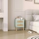 image 8 of HOMCOM Boho Rattan Bedroom Chest of Drawers, 2 Drawer Dresser, Olive Green 