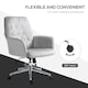 image 6 of Vinsetto Swivel Computer Chair with Arm and Tufted Backrest, Light Grey