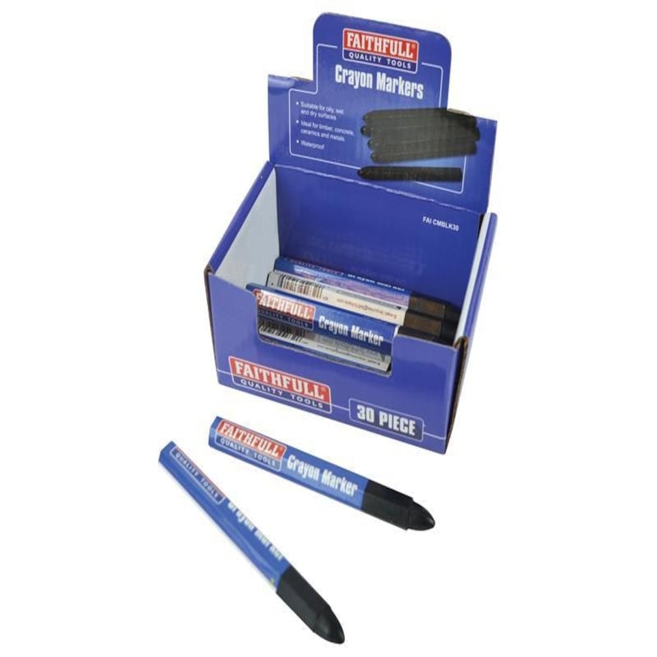 Faithfull Crayon Marker Black (Cdu Of 30)