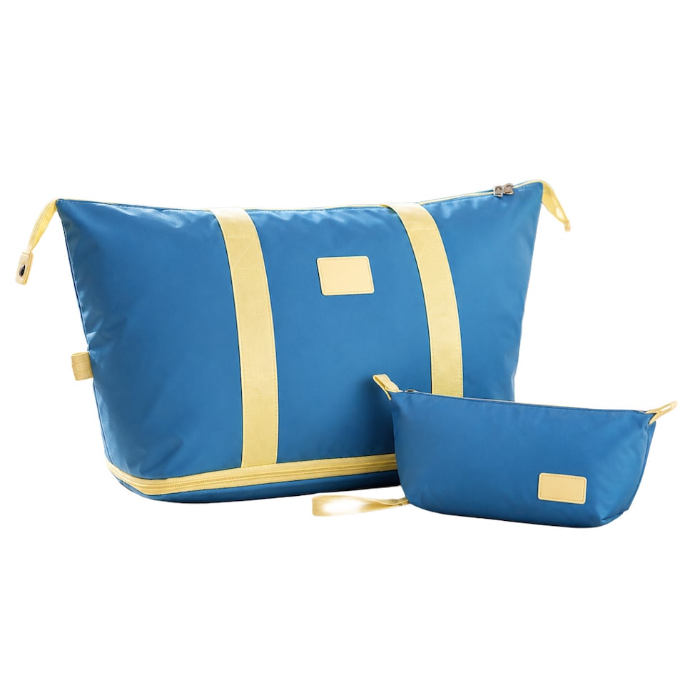 image 1 of Stylish Duffel Bag & Toiletry Bag, Perfect Gym, Travel & Everyday Carry - Baby Blue