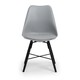 image 3 of Rosedale Elegant Grey Seat & Black Legs Dining Chairs - Set of 2