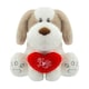 image 4 of Valentines Soft Toy Dog Puppy Holding Love Heart Plush Toy Brown Dog