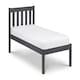 image 2 of Anthracite Lacquer Solid Pine Low Foot End Bed - Double 4ft 6" (135cm)