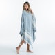 image 2 of Decathlon Poncho beach towel 190 x 190 cm grey blue