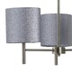 image 3 of Set of 2 Brea - Antique Brass Light Fittings & Silvery Glitter Shades | Yellow | Grey | 2
