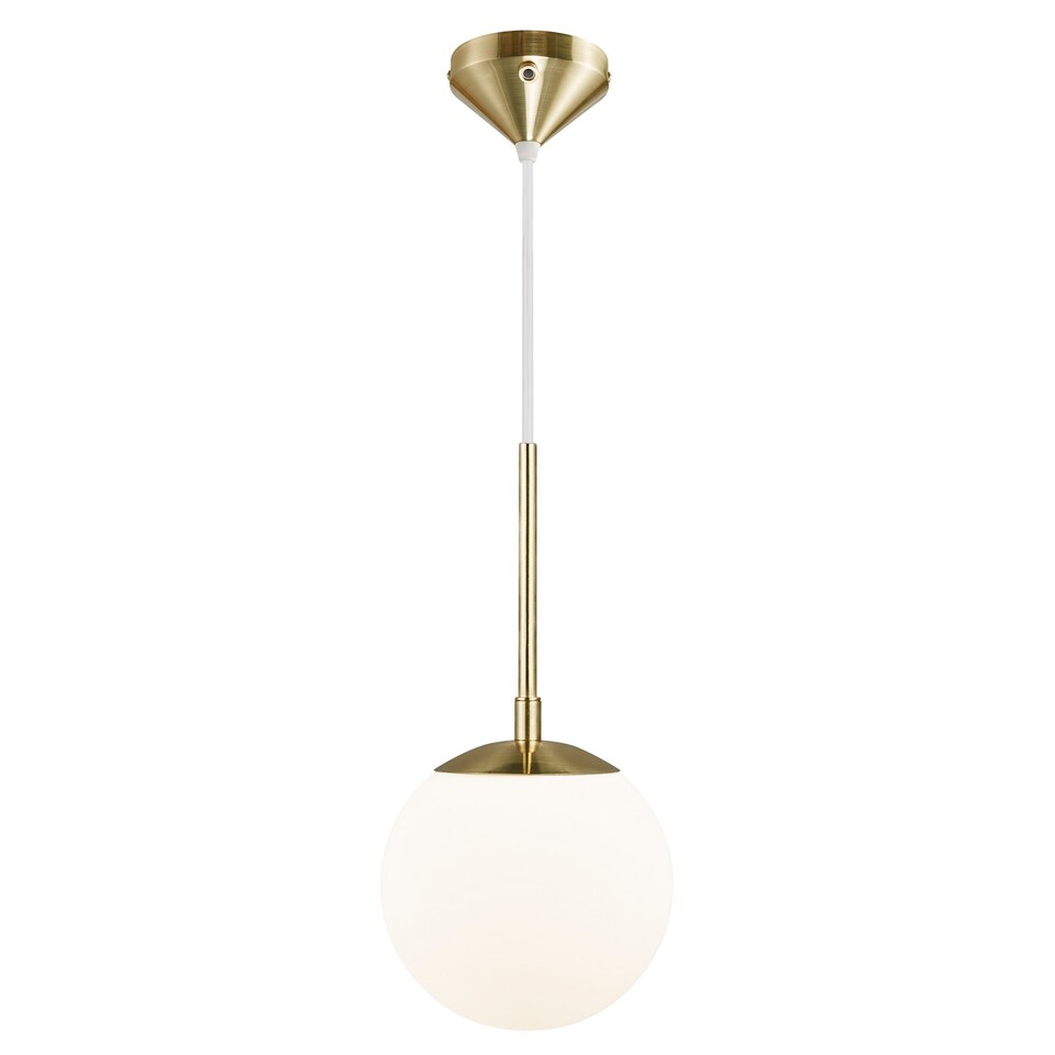 image 1 of Nordlux Grant Indoor Pendant Light Brass Glass E14 Hand Blown Glass - Mains Powered, IP20 | Gold