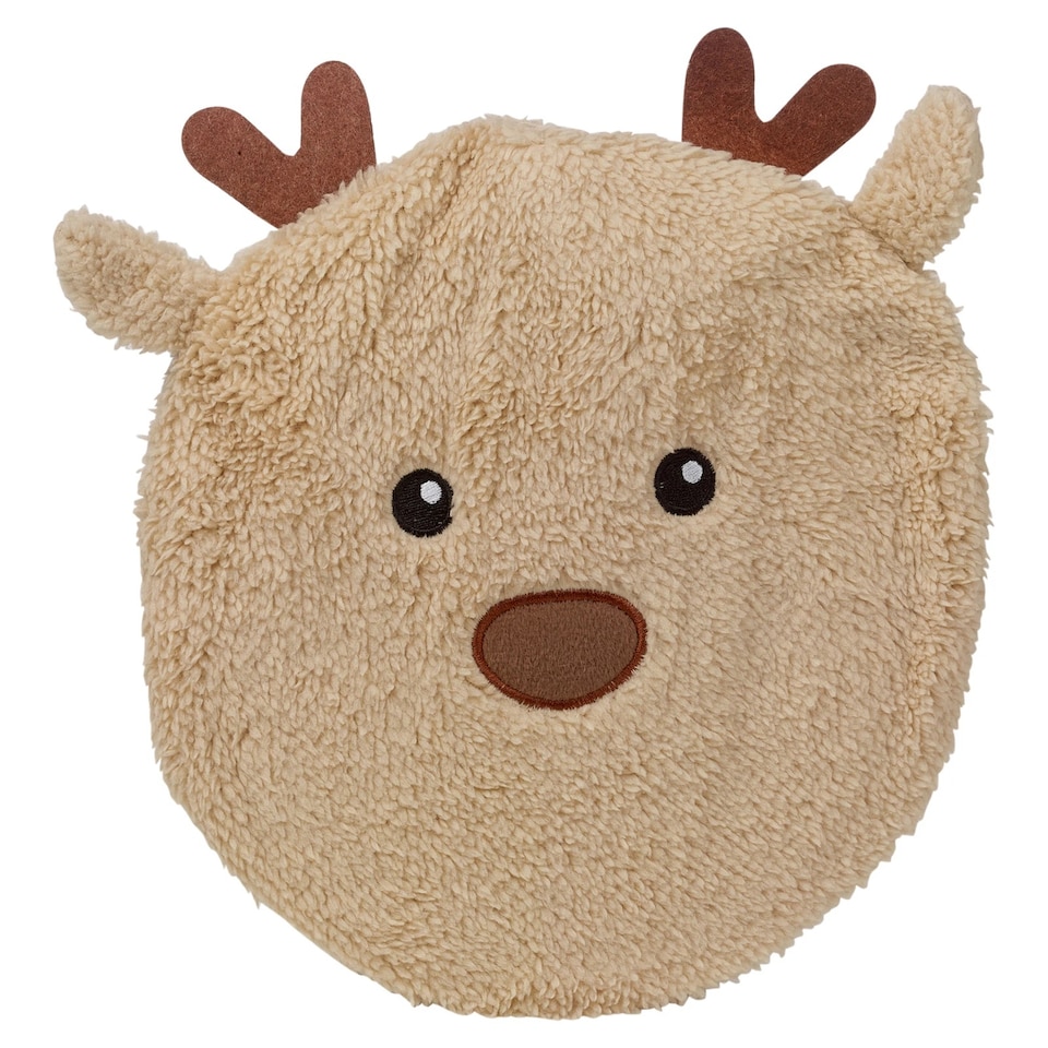 image 1 of Hot Water Bottle Soft Fluffy Christmas Themed Cover Stress & Pain Relief 0.85L