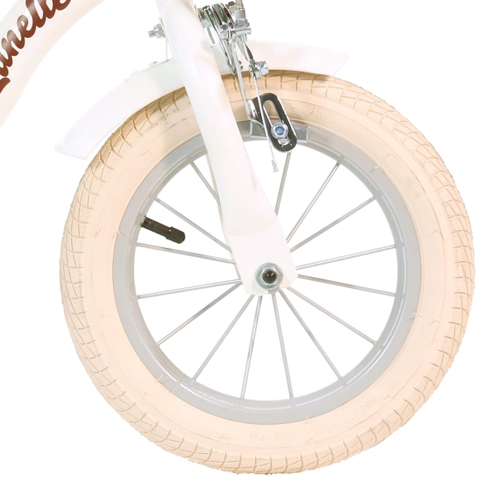 image 1 of Retro 12" Kids Bicycle - White Classic Vintage Style Bike for Children